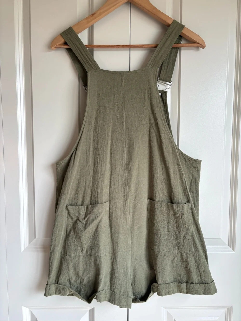 Anrabess Army Green Short Alls Jumper Overalls Fall Staple Size small